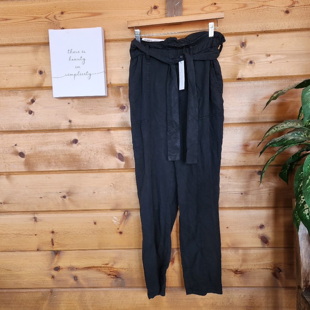 Social Standard Sanctuary NWT Black High Waist Melody Paperbag Stretch Pant Sz S
